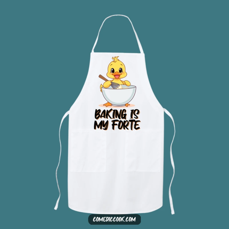 Funny Duckling Baker Apron: Cheerful Whisking Chef Kitchen Wear Gift