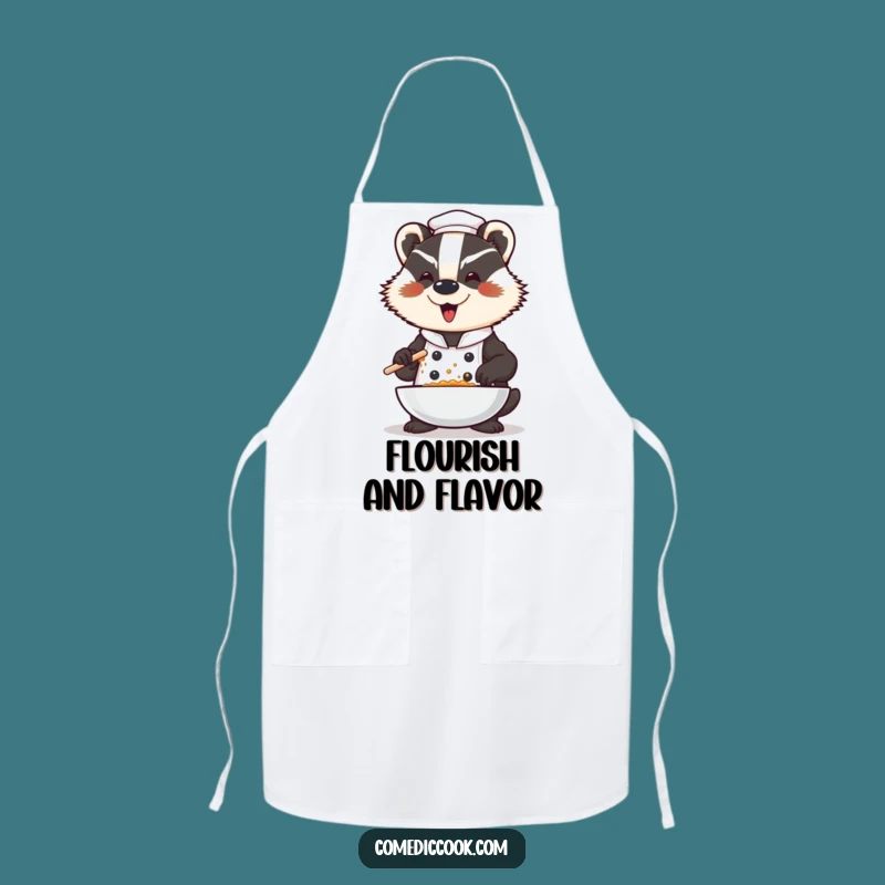 Funny Badger Chef Apron: Season with Drama and a Magnificent Flourish