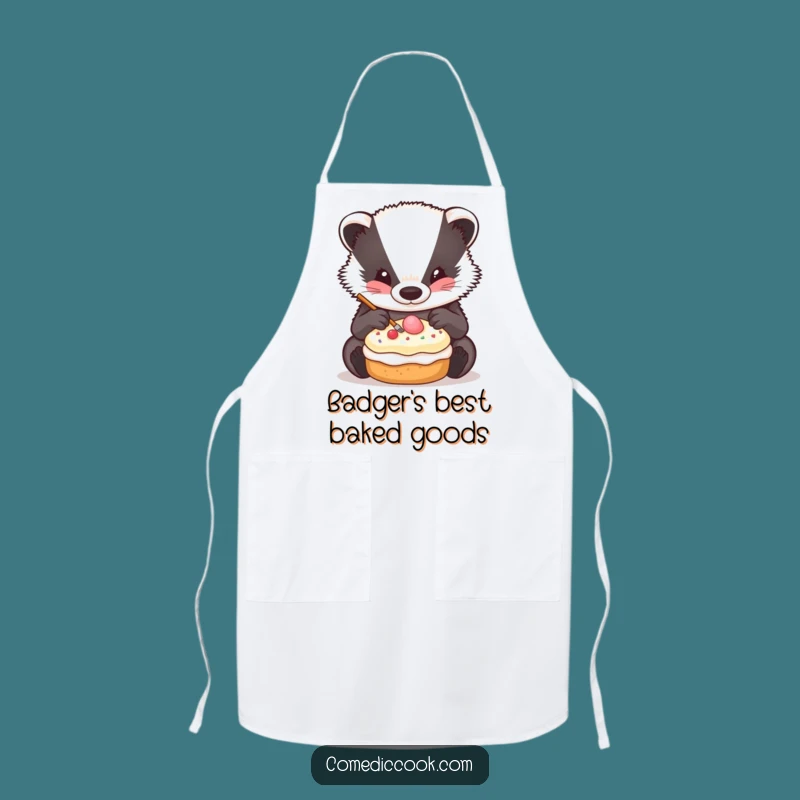 Funny Badger Decorator Apron: Bake with Precision & Protect Your Clothes
