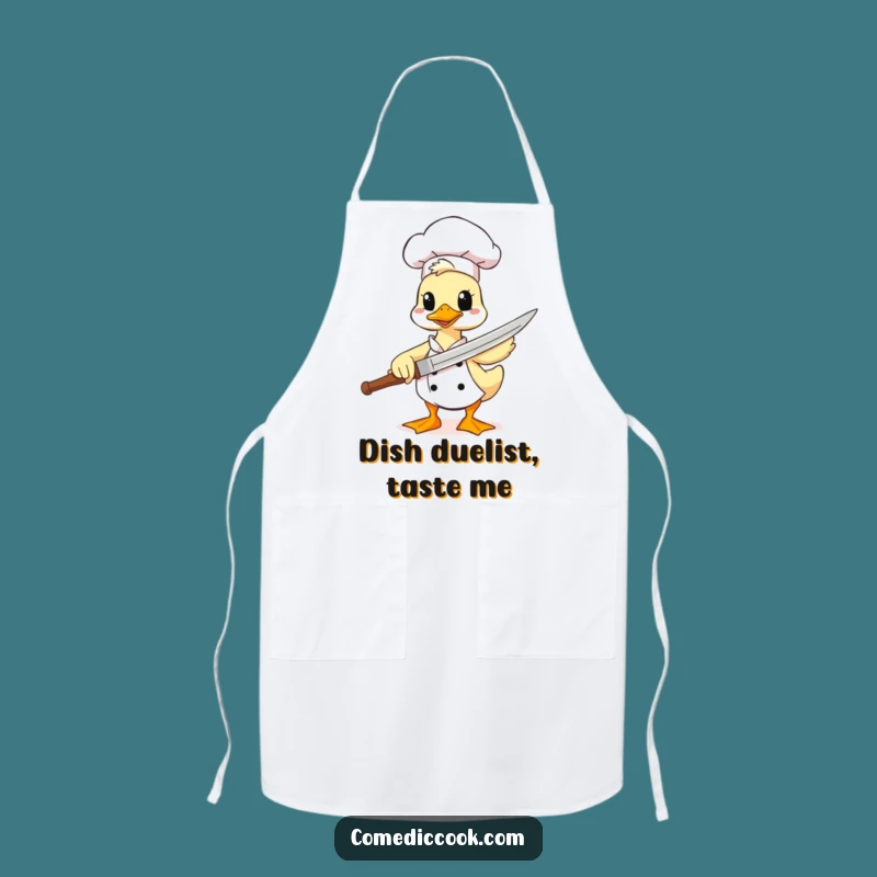 Funny Duck Chef Apron: Cook with Confidence and a Spatula Sword Ready