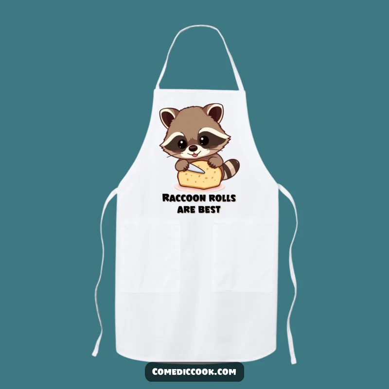Funny Raccoon Baker Apron: Keep Clean with Culinary Humor
