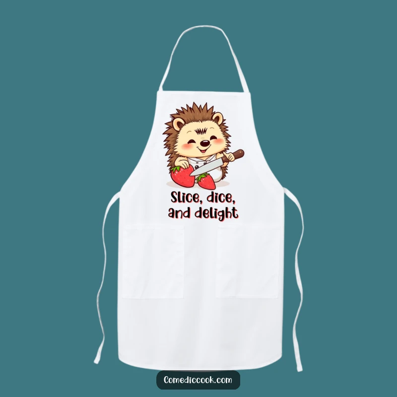 Funny Hedgehog Chef Apron: Hilarious Cooking Protection for Kitchen Maestros