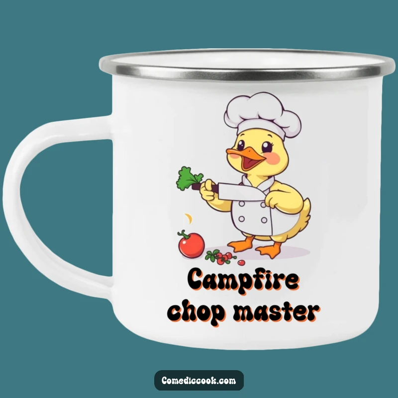 Funny Duck Chef Camping Mug: Sip with Energy and Outdoor Comedy!