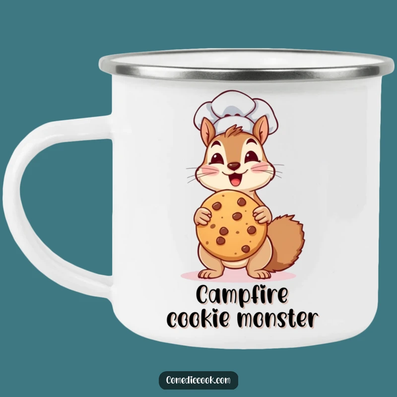Funny Squirrel Camp Chef Mug: Giant Cookie Adventure Funny Gift!