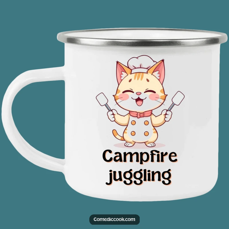 Funny Cat Chef Camping Mug: Adventure and Whimsy