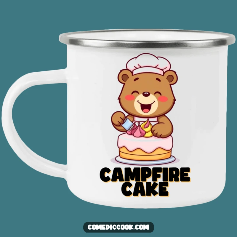 Funny Bear Chef Camping Mug: Sweet Adventures Await