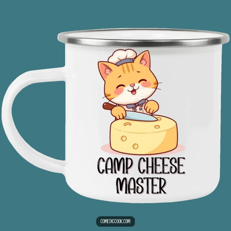 Funny Cat Chef Camping Mug: Cheesy Campfire Sips, Adventure-Ready Gift
