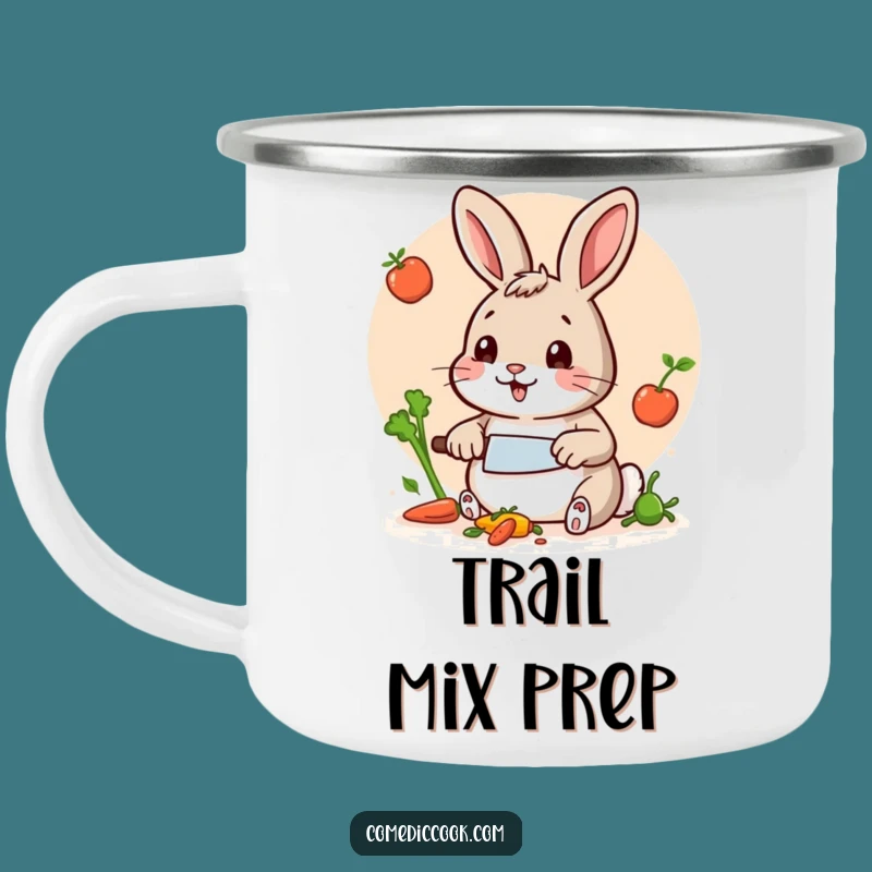 Funny Rabbit Chef Camping Mug: Hilarious Outdoor Cooking Companion