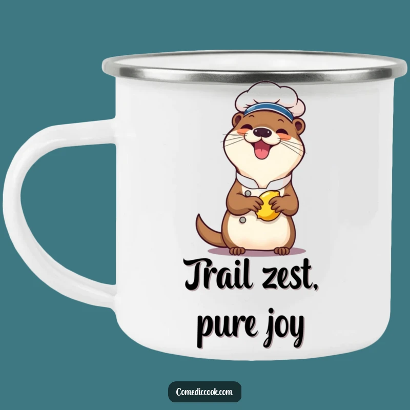 Funny Otter Chef Camping Mug: Zesty Fun and Giggles for Outdoor Adventures
