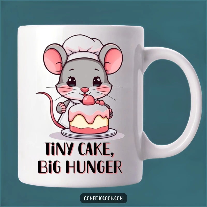 Funny Kawaii Mouse Chef Cake Mug - Perfect Gift for Bakers and Cute Foodie Lovers