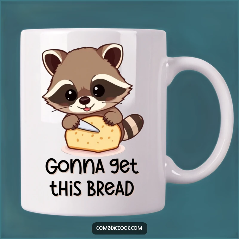 Funny Raccoon Baker Mug: Perfect Humorous Gift for Bread Lovers