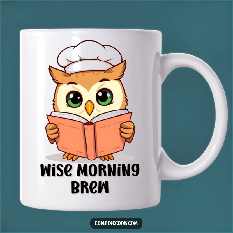 Funny Owl Chef Cookbook Mug: Wise Culinary Inspiration Gift