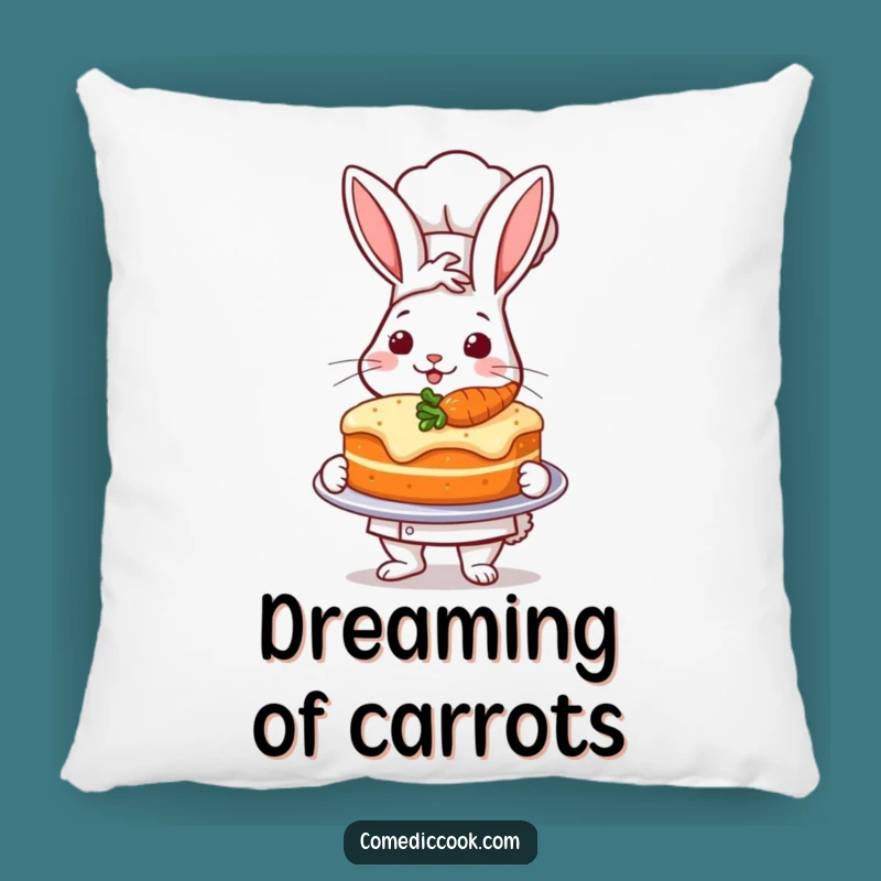 Cozy Funny Rabbit Chef Pillow: Hilarious Accent for Bakers' Nooks