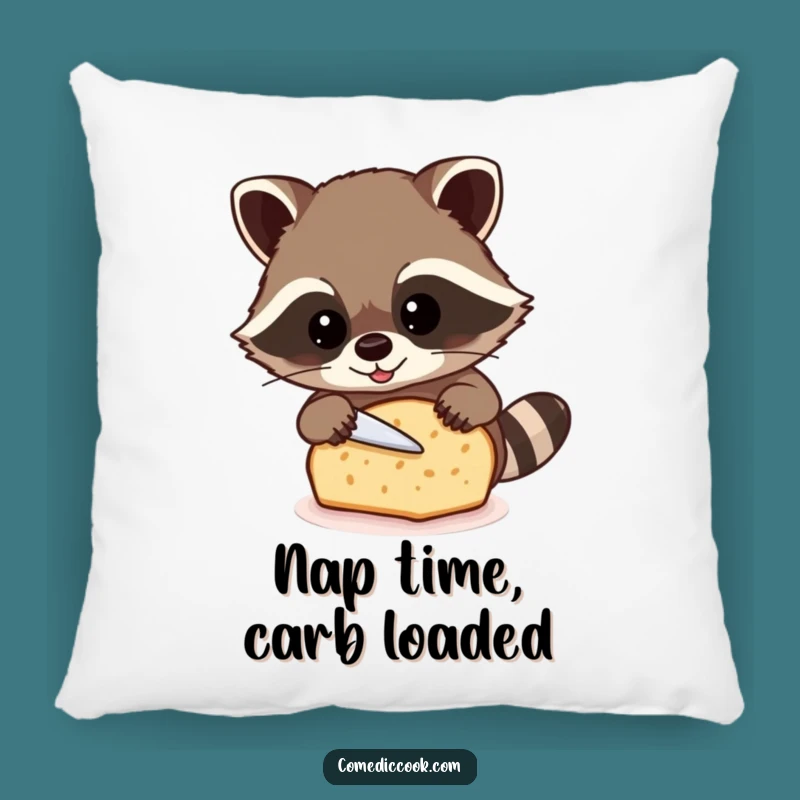 Cozy Funny Raccoon Baker Pillow: Comfort and Humor for Bakers