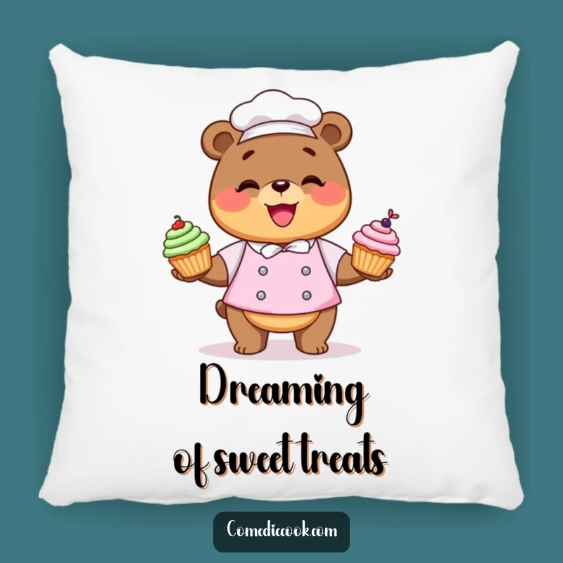 Soft Funny Kawaii Bear Chef Pillow: Cozy Sweet Accent, Comfy Funny Gift