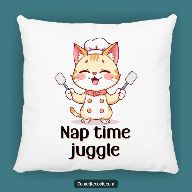 Funny Cat Chef Pillow: Cuddle Up with Playful Charm