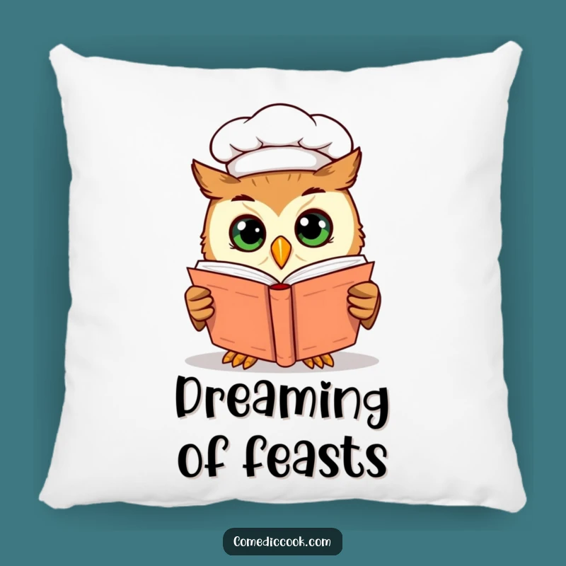 Funny Owl Chef Pillow: Cuddle Up with Wisdom