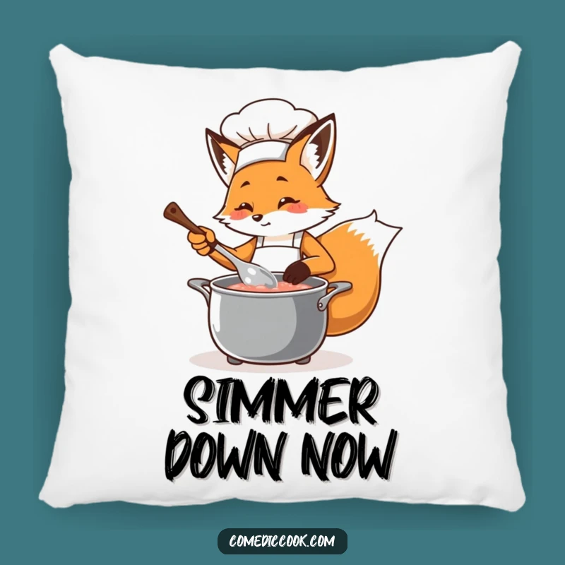 Funny Fox Chef Pillow: Cozy Up with Culinary Comedy