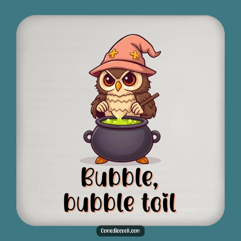 Funny Wise Owl Chef Coaster: Protect Surfaces Magically, Hilarious Gift Set