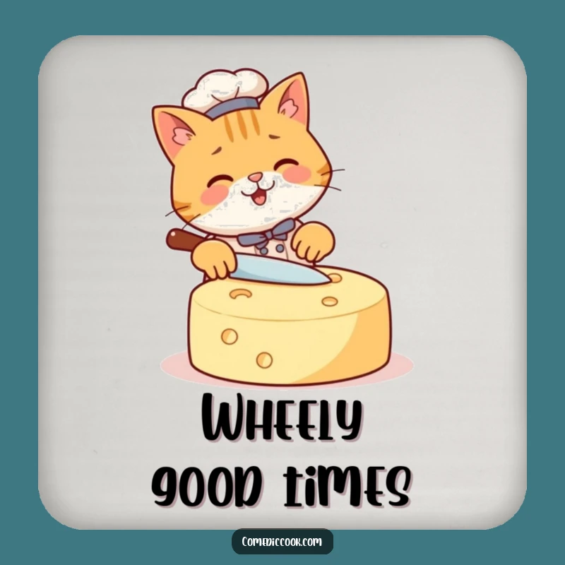 Funny Cat Chef Coaster: Cheesy Protection, Hilarious Gift Set