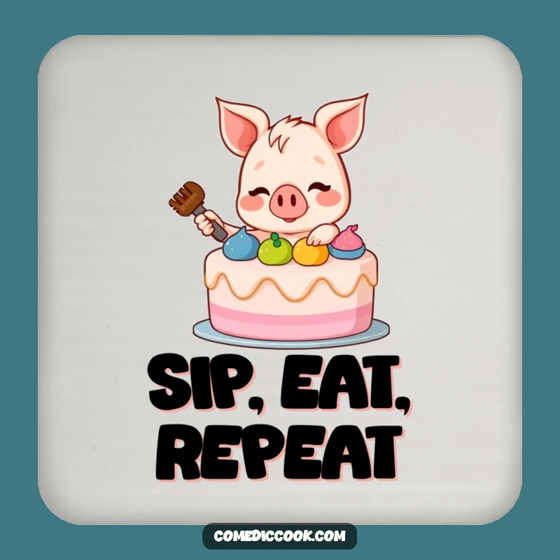 Funny Piglet Coaster: Hilarious Protection for Tables
