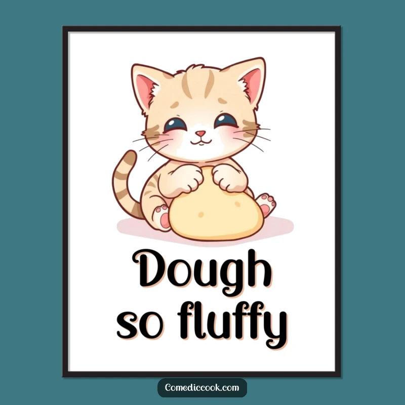 Funny Kitten Baker Poster: Adorable Wall Art for Cat Lovers