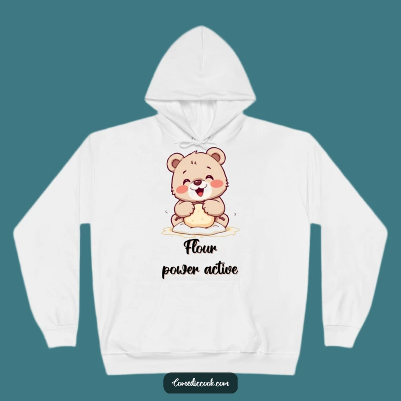 Cozy Funny Bear Cub Baking Hoodie: Stay Warm and Sweet