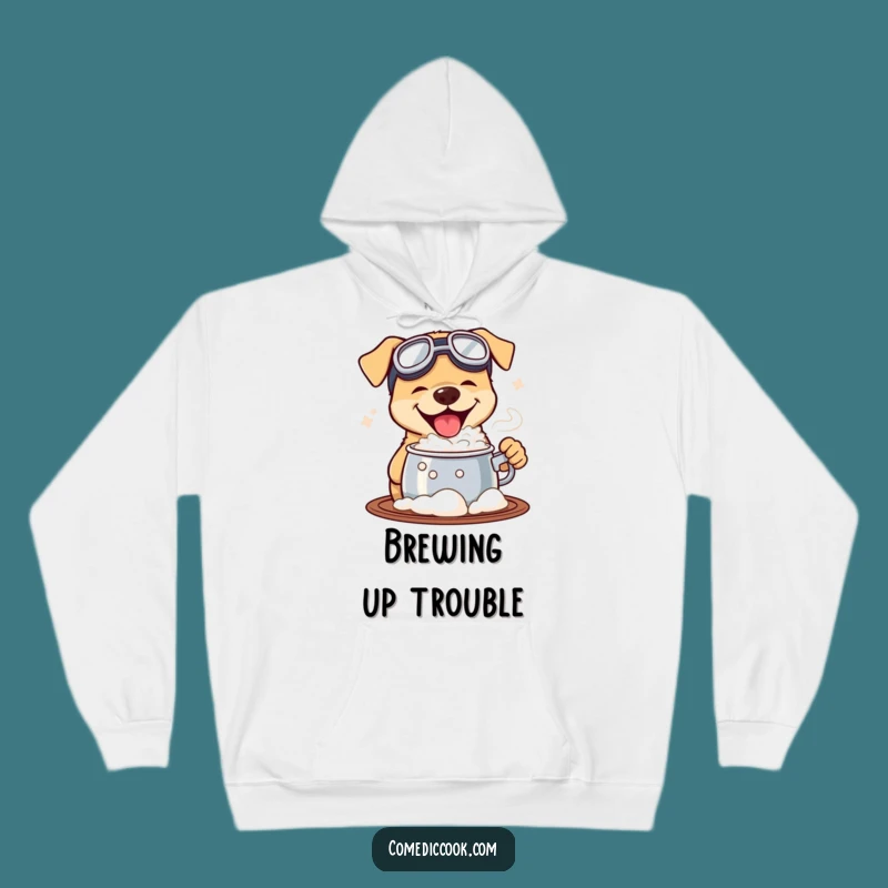 Cozy Funny Goggled Dog Hoodie: Warm & Humorous Gear for the Bold