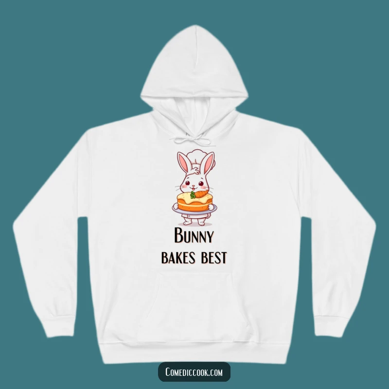 Cozy Funny Rabbit Chef Cake Hoodie: Warm and Hilarious Baking Essential