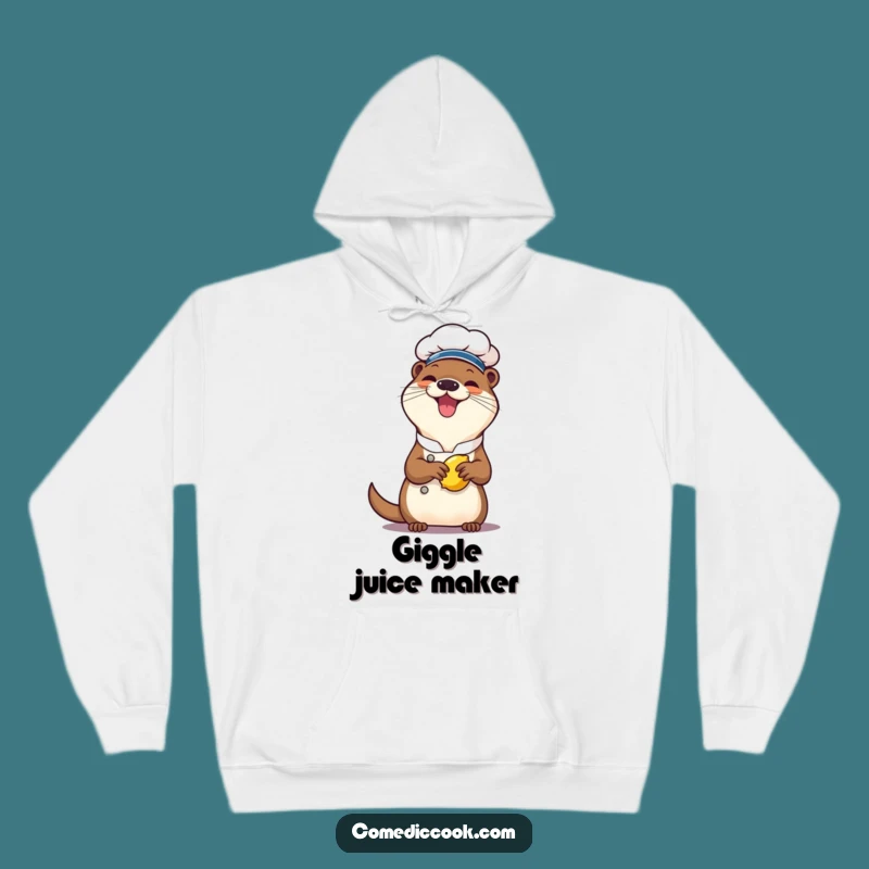 Funny Otter Chef Hoodie: Stay Cozy and Giggle with Zesty Lemon Fun