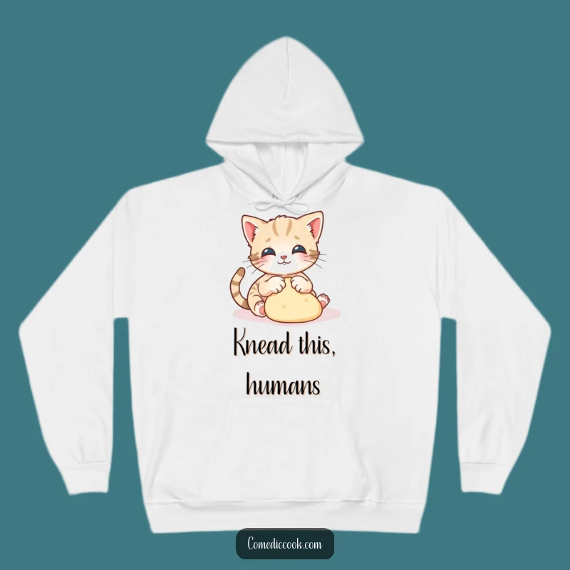 Cozy Funny Kitten Baker Hoodie: Warm and Humorous Gift