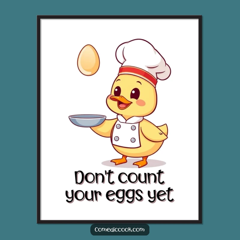 Funny Free Printable Duck Chef Art - Quirky Downloadable Kitchen Decor!