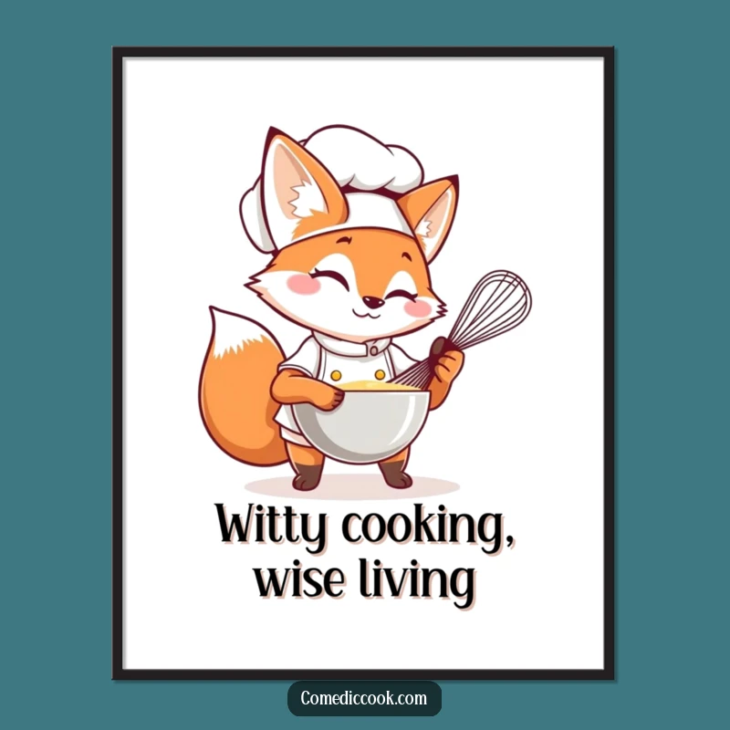 Free Printable Wall Art: Sly Fox Chef - Playful Downloadable Decor!