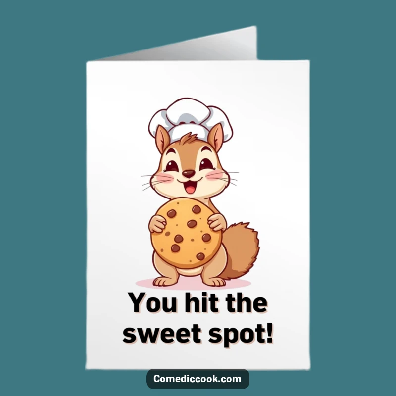 Free Printable Congrats Card: Squirrel Chef Cookie Triumph - Downloadable Gift!