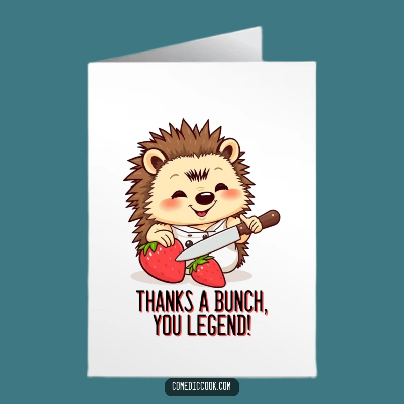 Free Printable Hedgehog Chef Thank You Card: A Sweet DIY Gift for Showing Gratitude!