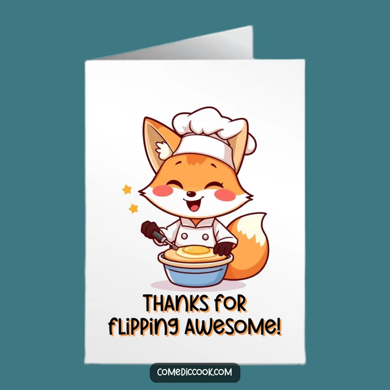 Funny Free Printable Fox Thank You Card: Flipping Thanks with a Wink, a Downloadable Gift