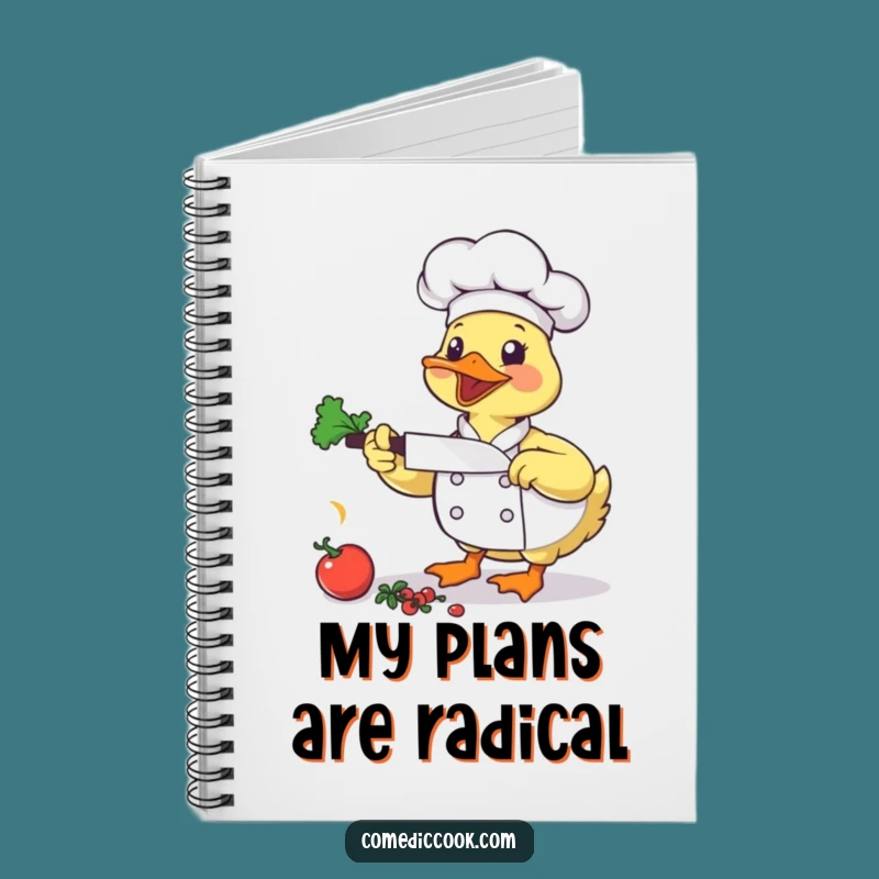 Funny Duck Chef Notebook: Jot Down Ideas with Culinary Energy!