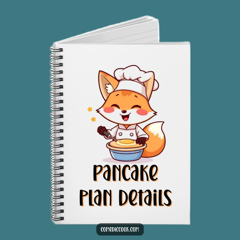 Funny Fox Chef Pancake Notebook: Hilarious Journal for Breakfast Ideas