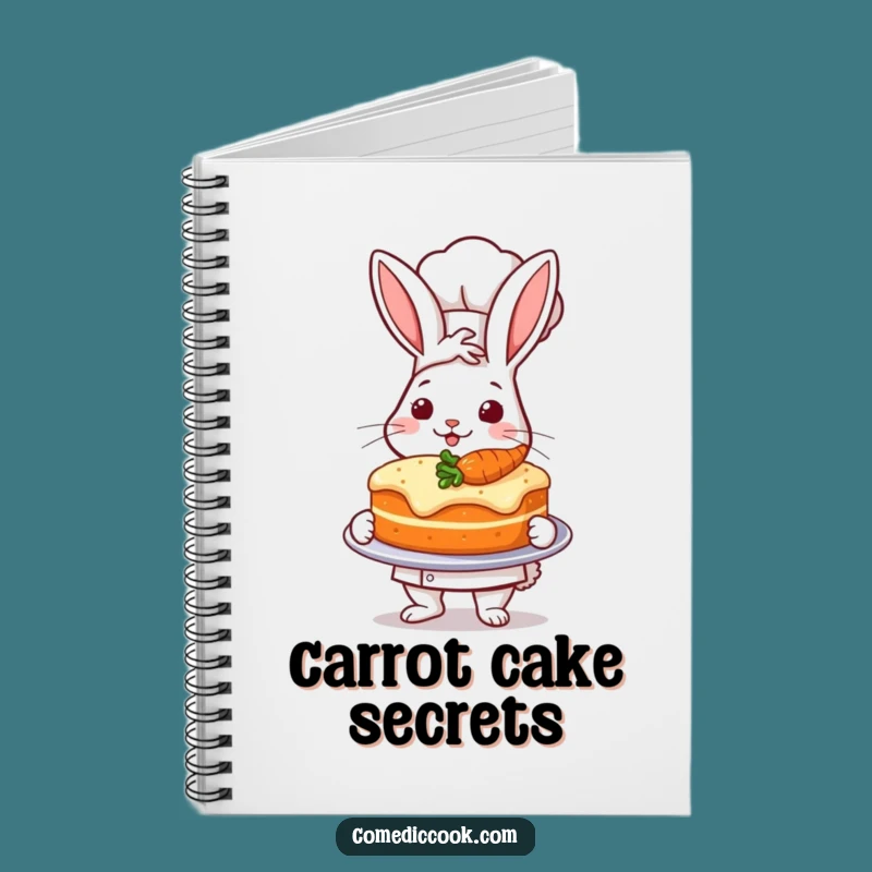 Funny Rabbit Chef Carrot Cake Notebook: Hilarious Journal for Baking Ideas