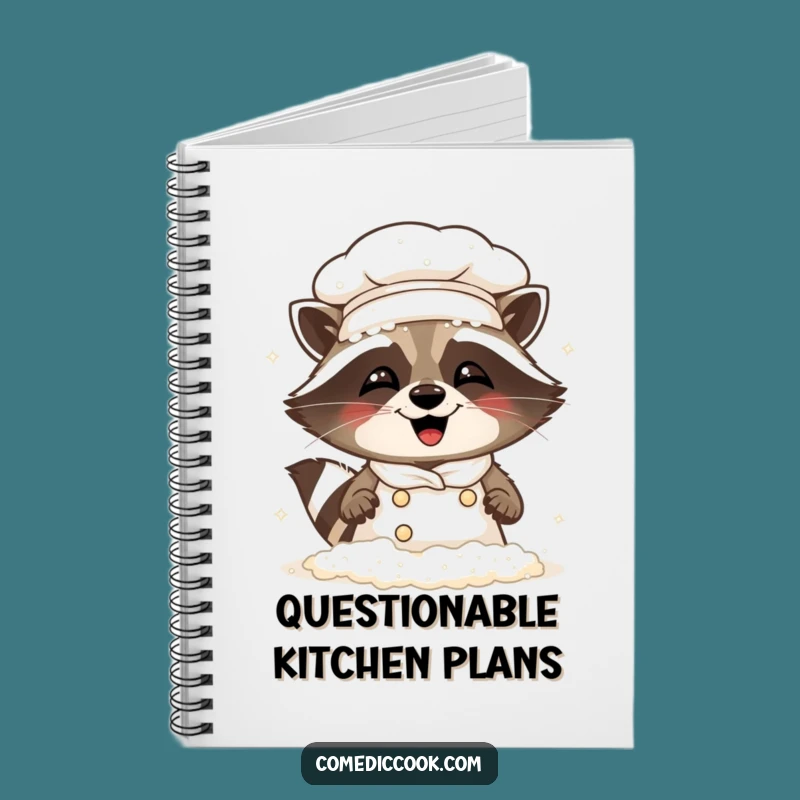 Funny Raccoon Chef Notebook: Messy Baker's Journal - Gift
