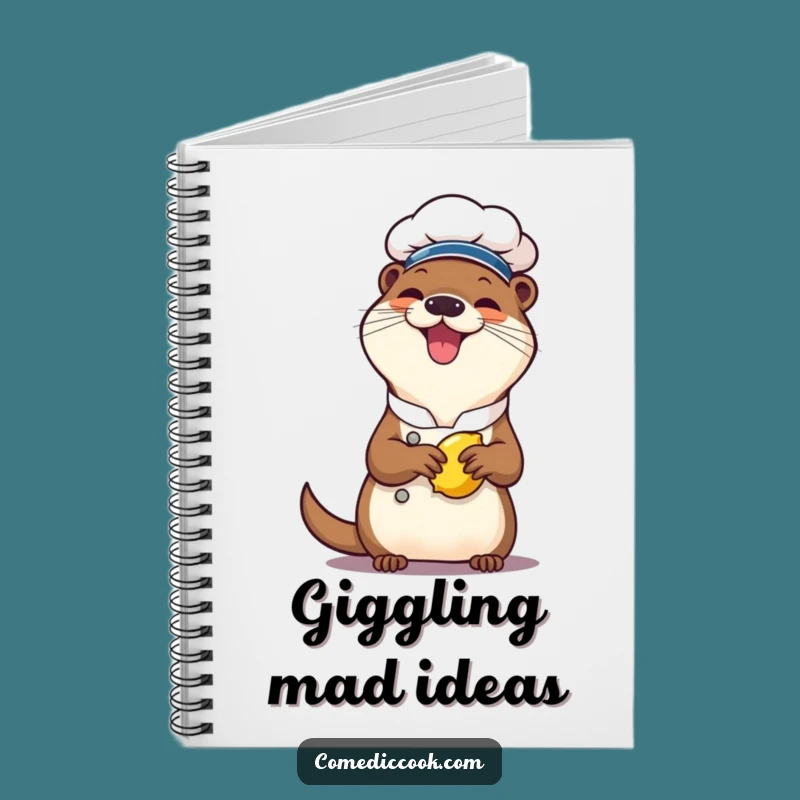 Funny Otter Chef Notebook: Jot Down Ideas with Giggling Lemon Zest