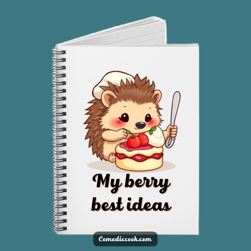Funny Hedgehog Chef Notebook: Jot Down Delicious Ideas