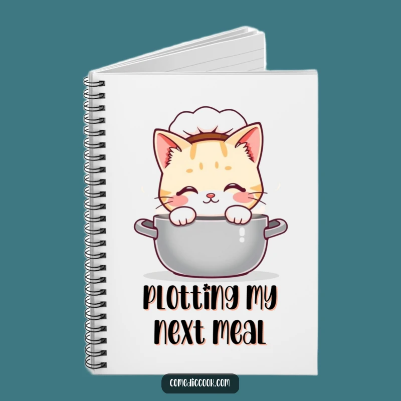 Funny Kawaii Cat Chef Notebook - Curious Kitchen Explorer Journal, Perfect Funny Gift