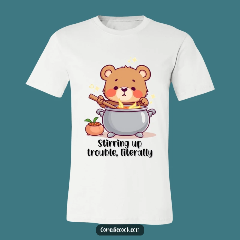 Funny Bear Cub Chef T-Shirt: Wear Your Love for Cooking & Cute Bears