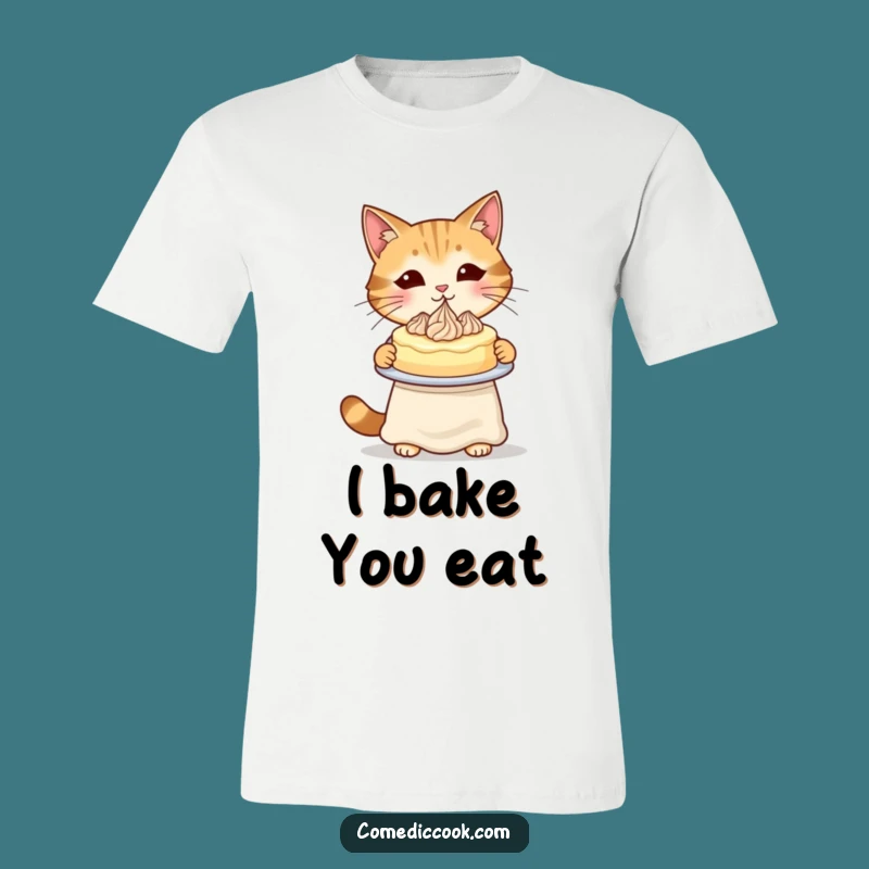 Funny Cat Baker T-Shirt: Wear Your Passion for Pastries & Paws