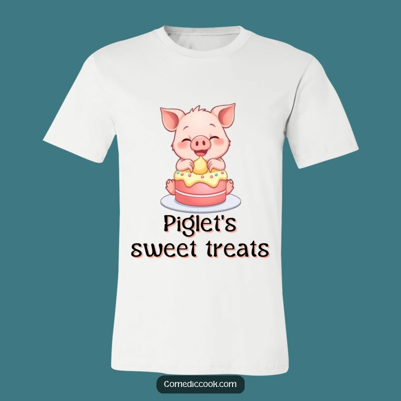 Funny Piglet Frosting Cake T-Shirt: Hilarious Dessert Lover Tee
