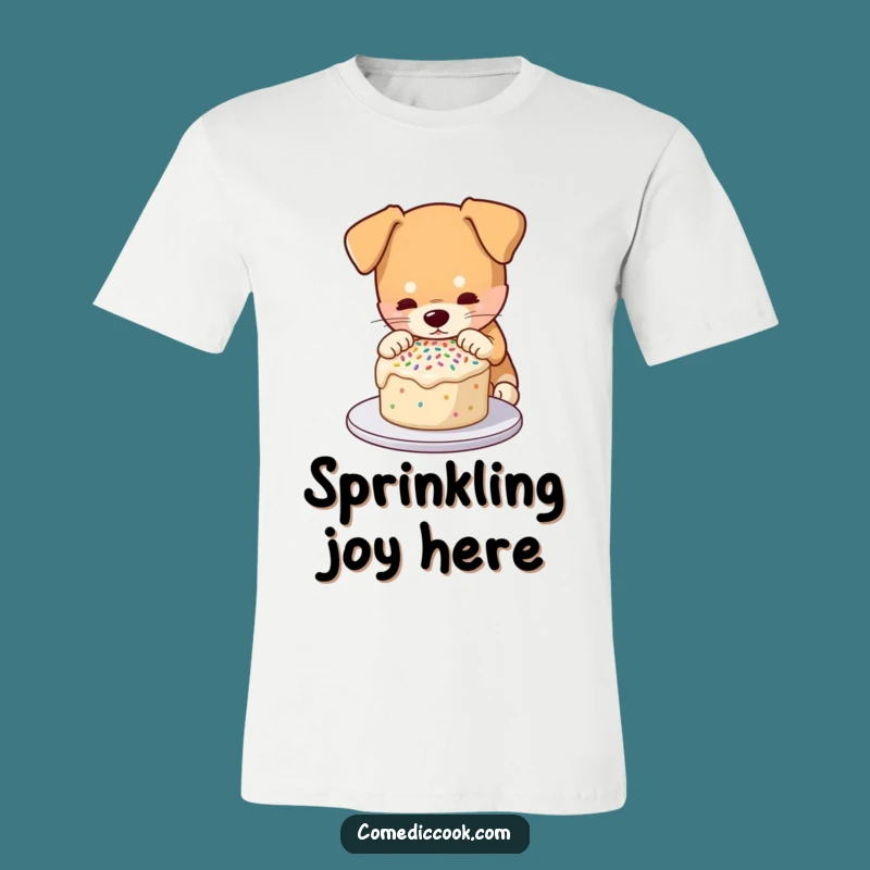 Funny Cake Decorating Dog T-Shirt: Adorable & Humorous Tee for Bakers
