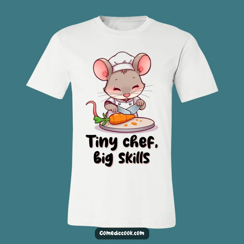 Funny Mouse Chef T-Shirt: Wear Your Culinary Focus with Humorous Style!