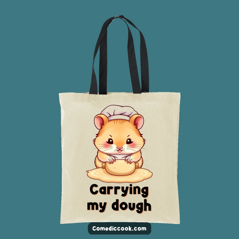 Funny Hamster Chef Tote Bag: Carry Your Baking Supplies with Tiny Paw Dedication