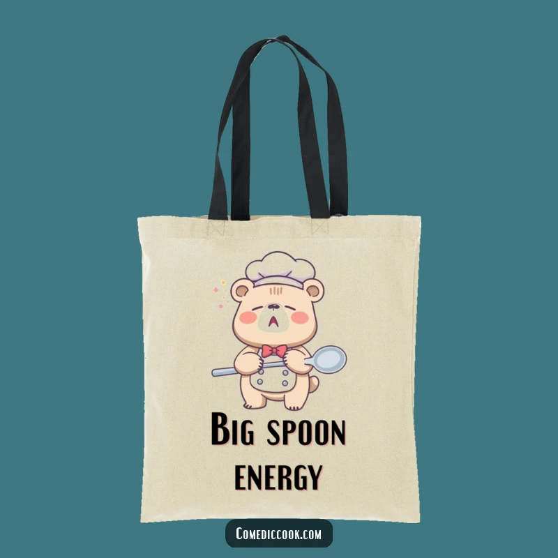 Funny Sleepy Bear Chef Tote Bag: Yawning Essentials, Cute & Hilarious Gift